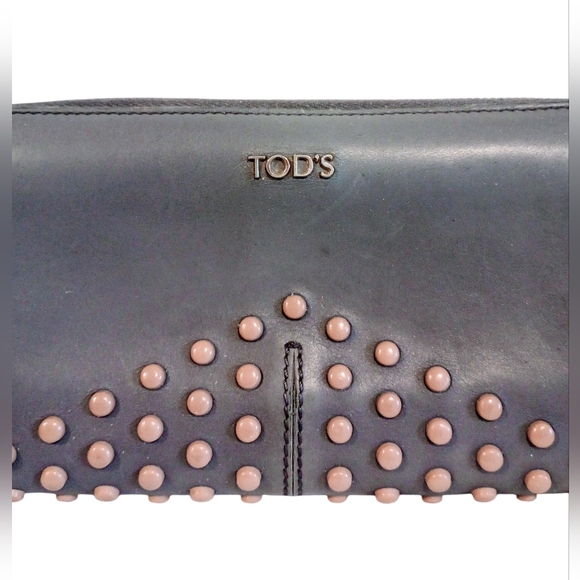 Tod's Long Leather Zip Around Studded Wallet - Picture 2 of 15